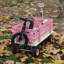 Chariot à tirer en bois pour enfants avec rails latéraux amovibles et roues tout-terrain, robuste pour le jeu et le transport en plein air
