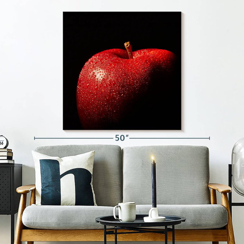 Yarlin Dewy Red Apple, 33" H x 33" W