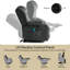 Fauteuil inclinable électrique Power Lift pour personnes âgées avec massage par vibration et porte-gobelets, 2 poches latérales-1599230439