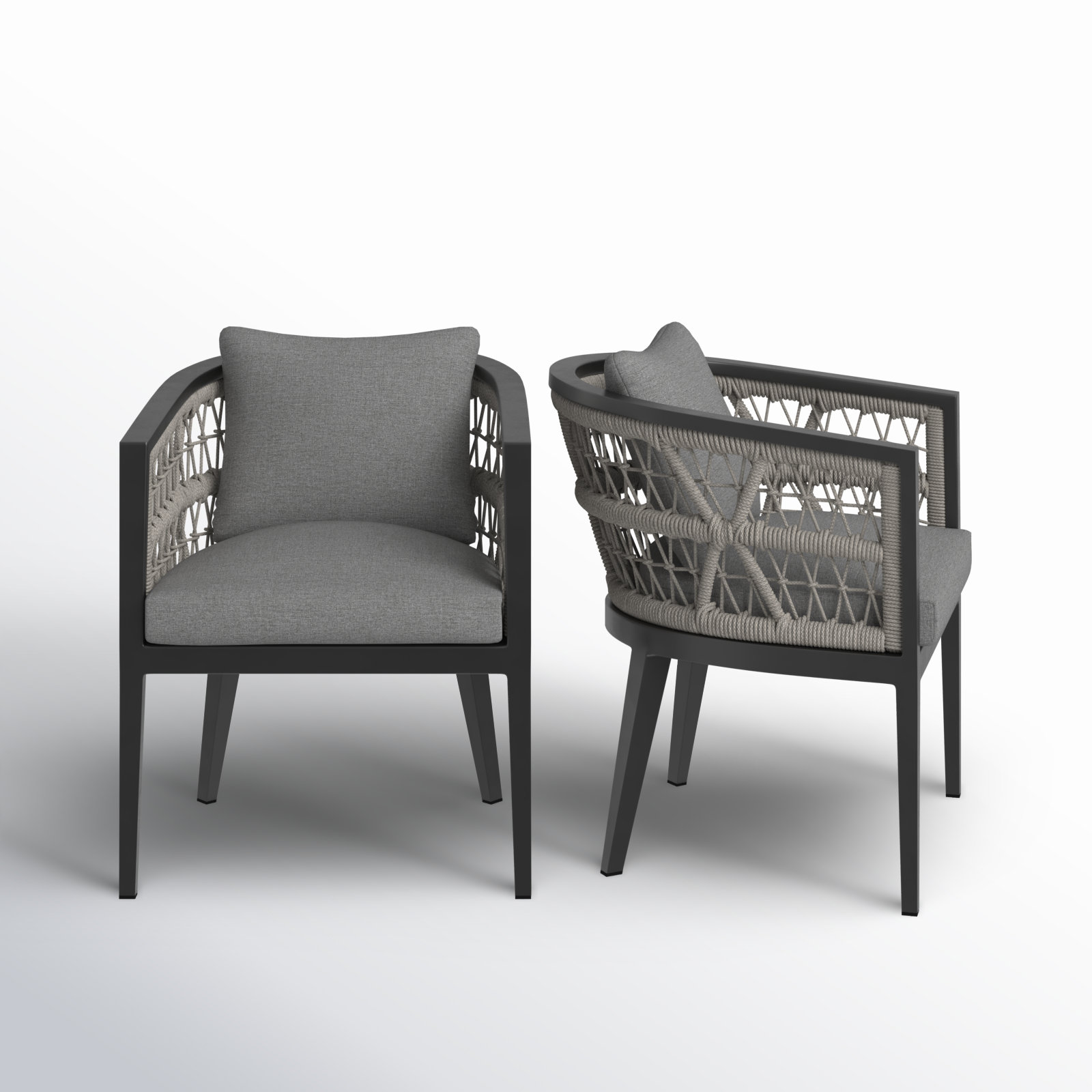 Evalyn Premium All-Weather Wicker Outdoor Dining Armchair with Cushion