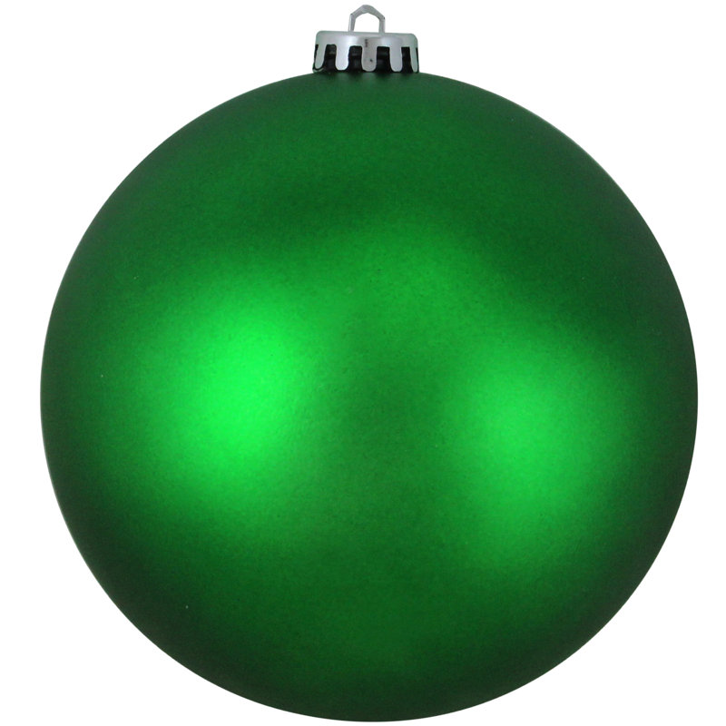 Ornement boule de Noël mat incassable, Vert, H 12 po x l 12 po x P 12 po