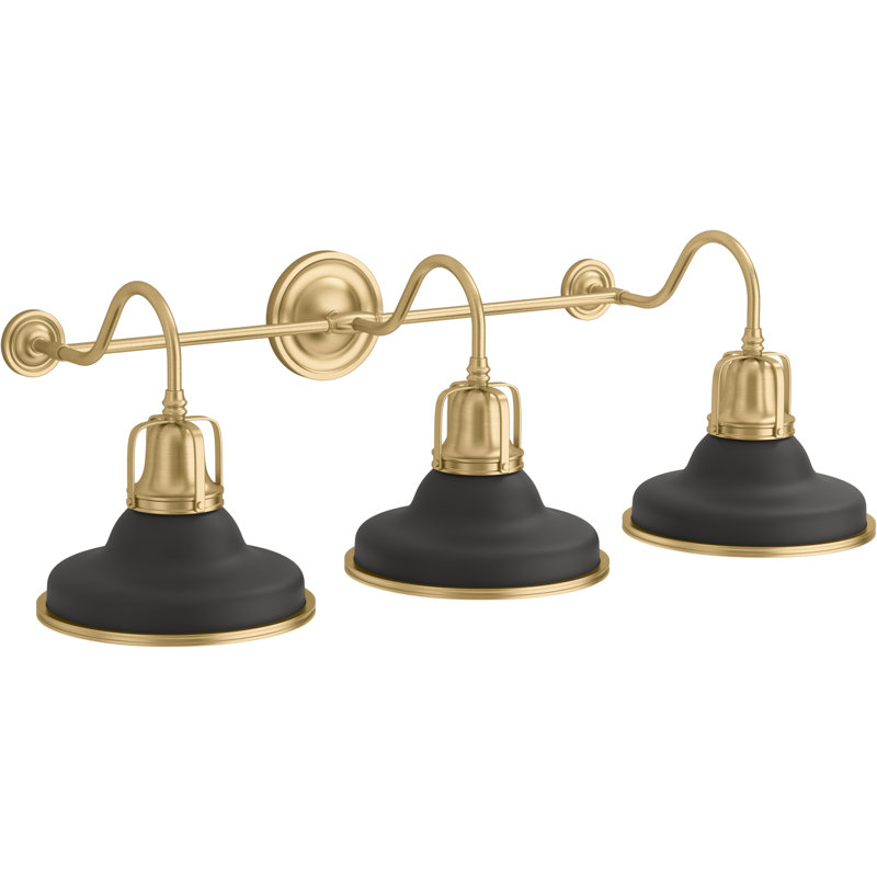 Hauksbee 3 -  Light Armed Sconce, Brass, White