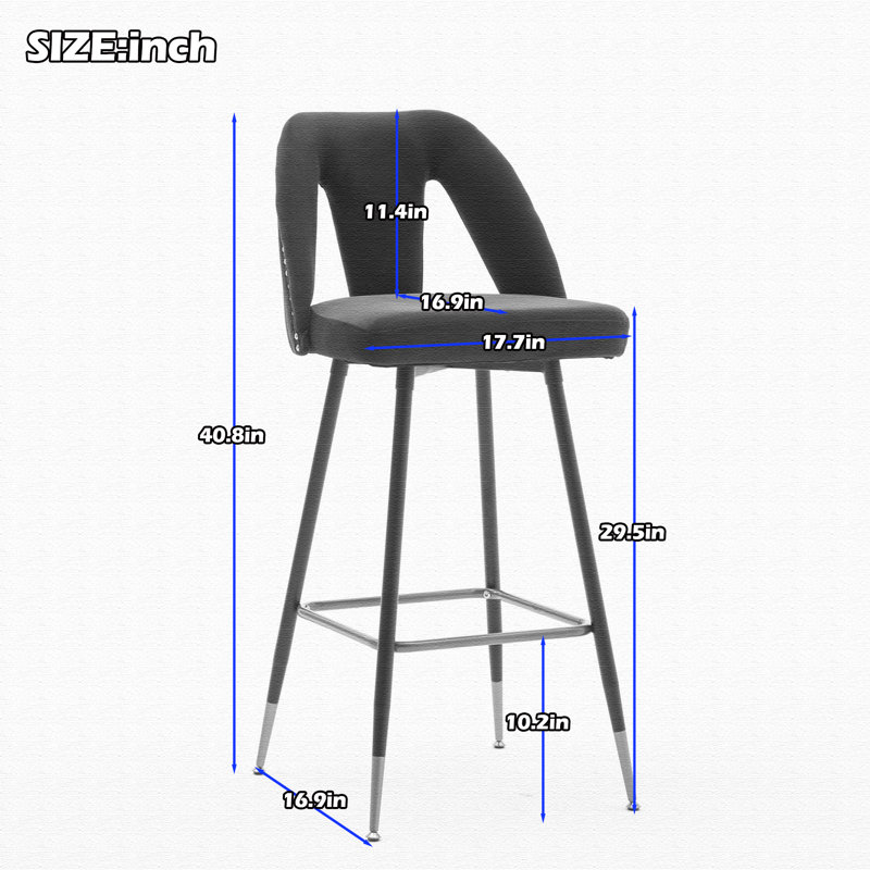 Tabouret de bar 29,5 po Buskerud, Bleu