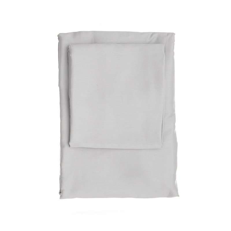 Luxurious Satin Double Small Fitted Sheet, Cream Color, Fits 51.2 x 74.8 + 11.8 inches | 100% Cotton Satin, 210 Thread Count, 125 g/m² | Machine Washable at 86°F | Soft, Breathable, and Comfortable for a Restful Sleep