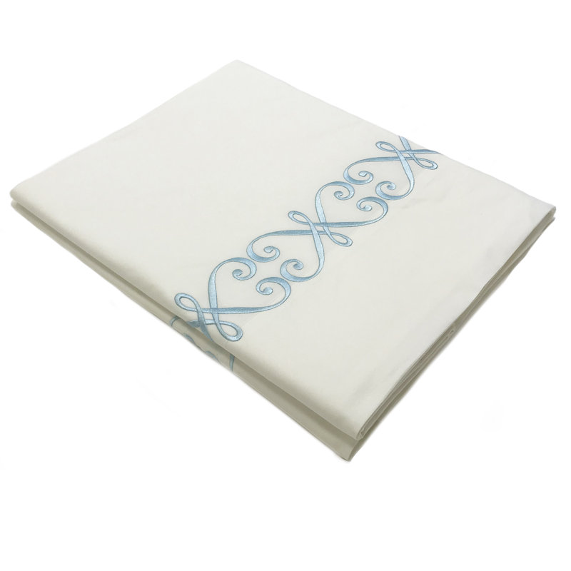 Jade 275 Thread Count Egyptian-Quality Cotton Percale Flat Sheet, King