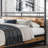 Queen Size Metal Canopy Bed, Upgraded Round-Pipe Metal Bed Frame