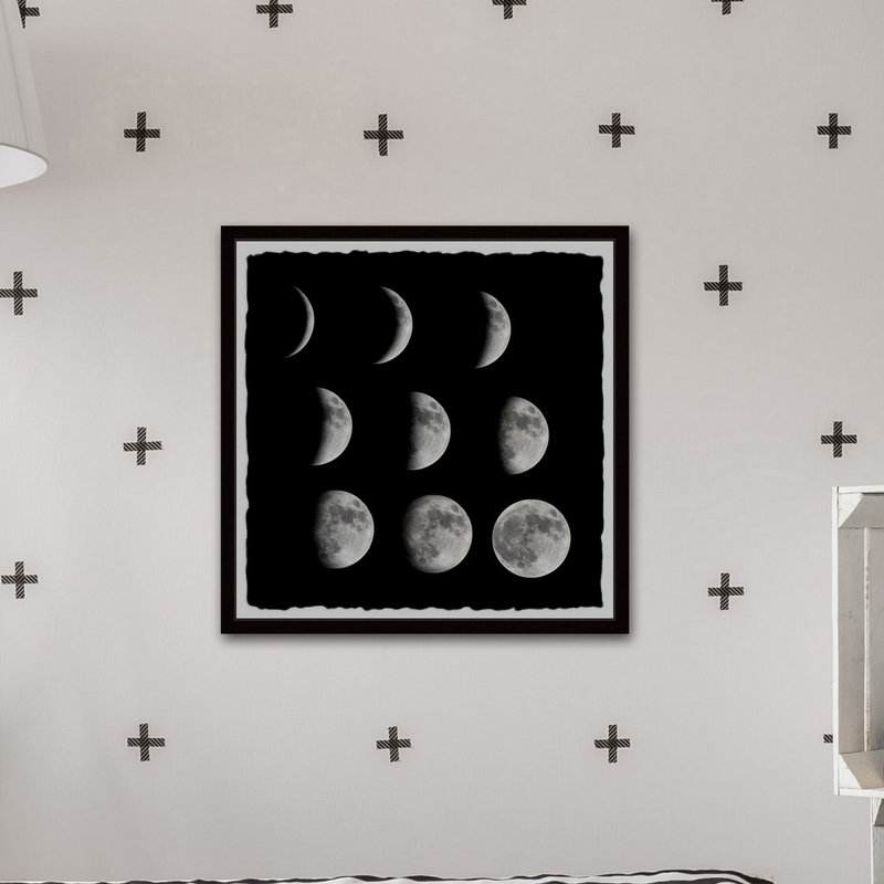 «Phases Of The Moon III», reproduction encadrée, H 12 po x l 12 po x P 1,5 po