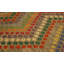 Tapis mauve/gris en laine fait main kilim one-of-kind Sinclair