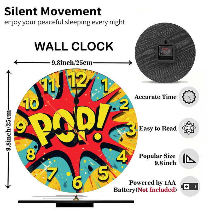 horloge comique et pop