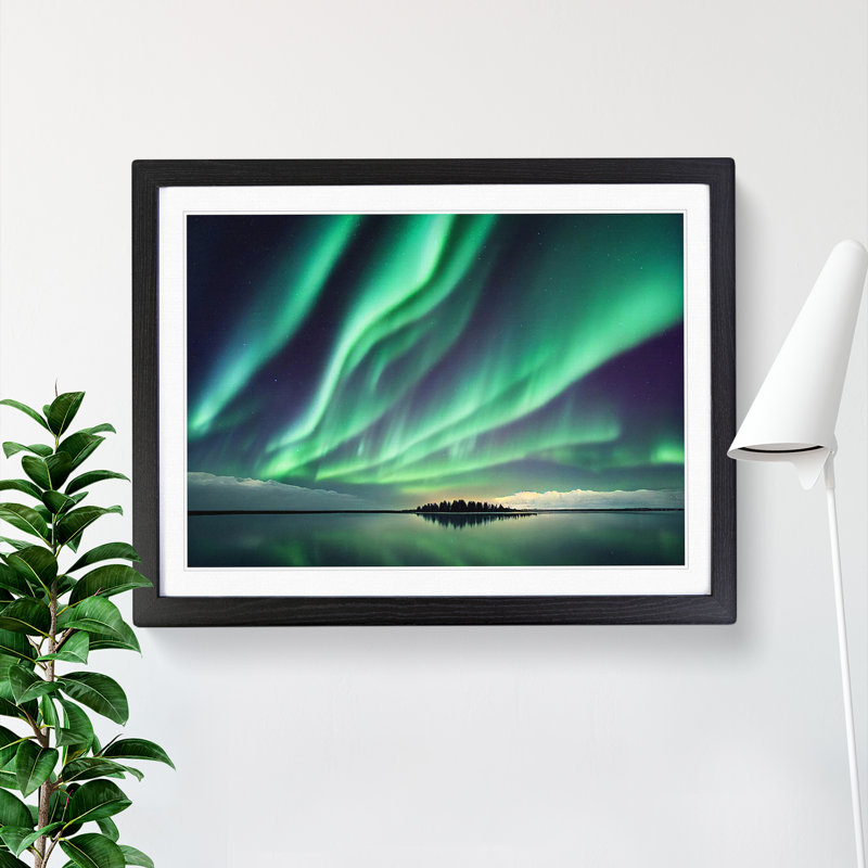 Special Aurora Borealis - Framed Print, Black, 46cm H x 64cm W x 2cm D