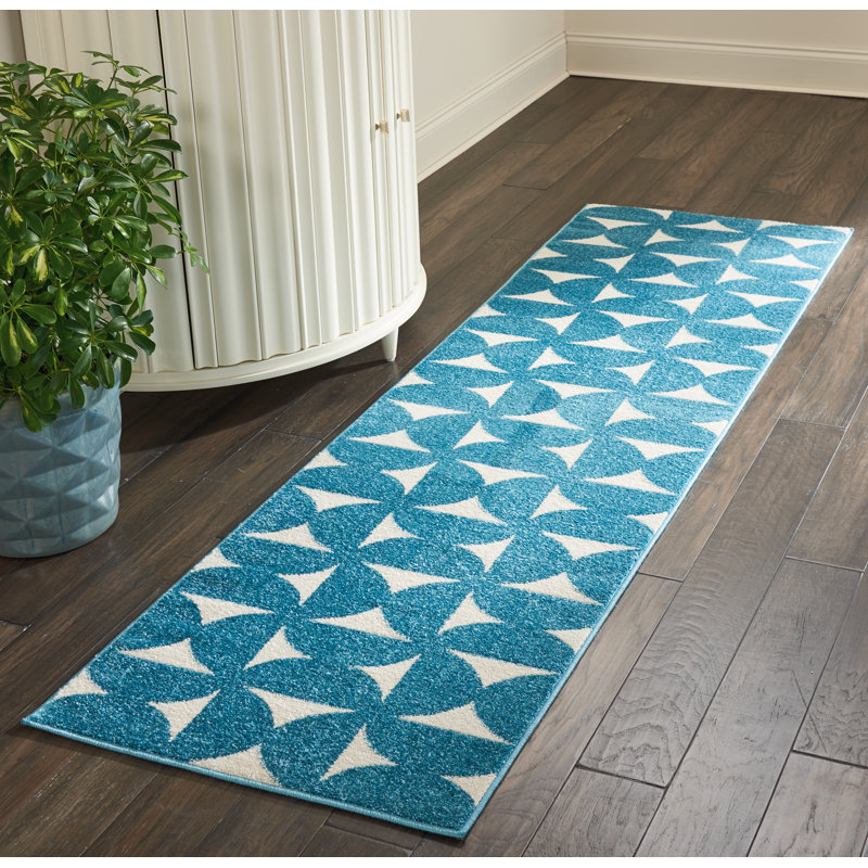 Mallorca Geometric Area Rug, Runner 66 x 229cm