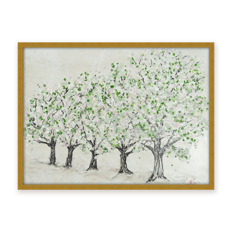 Nature Inspired "Springtime Serenity" Canvas Wall Art By , 30" H x 40" W, Framed Print, Brown
