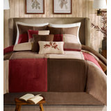 Jackson Blocks Microfiber Modern & Contemporary 7 Piece Microsuede Comforter Set