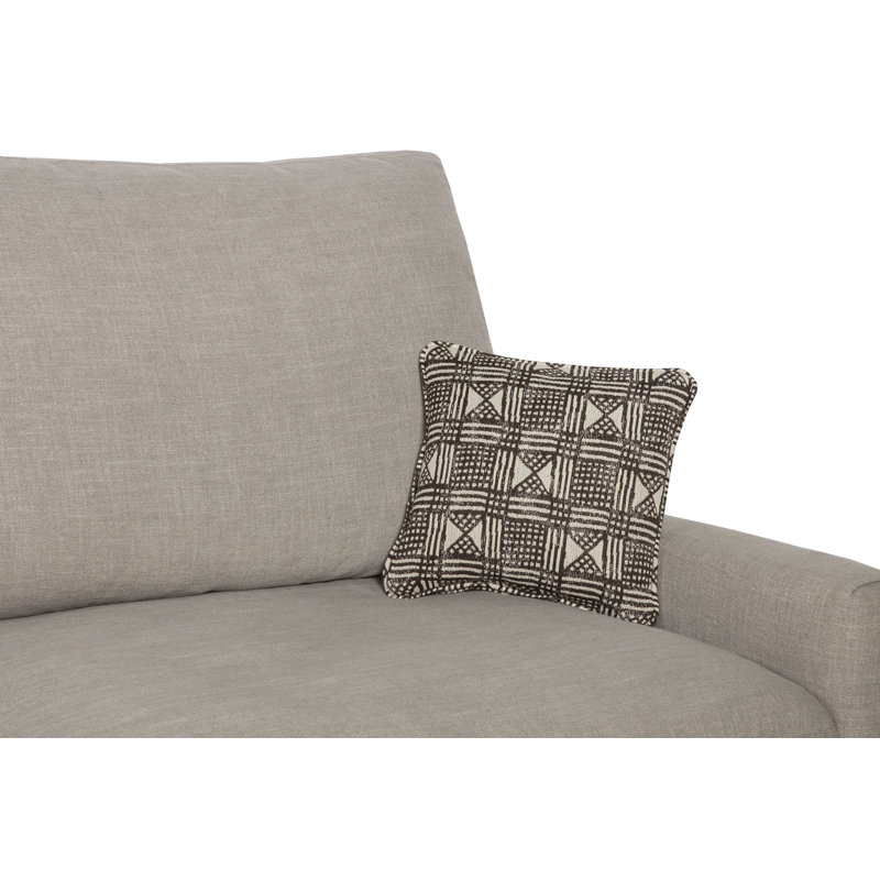 Square Pillow Cover and Insert, Gray, 22" x 22", Natural Fiber