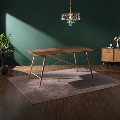 Solid wood stable dining table