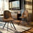 Khadiga Modern Upholstered Swivel Dining Chairs with Backrest, Set of 4, for Dining Room-1365855674