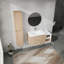 Meuble-lavabo mural 42 po avec lavabo et armoire latérale, portes à fermeture douce 42 po