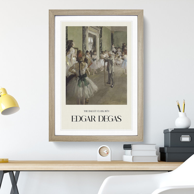 The Ballet Class Vol.1 by Edgar Degas - Picture Frame Painting, Oak Framed, 36cm H x 27cm W x 2cm D