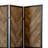 Rustic Tobacco Herringbone Folding Screen
