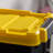 Iris 20 Qt./5 Gal. Heavy-duty Stackable Storage Tote in Black with Yellow Lid