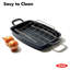 OXO Black Steel Open Roaster with U rack 15"x10.5"x2.25"