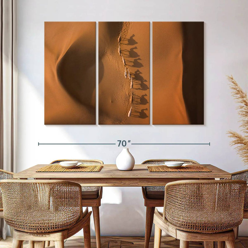 Alvord désert chameau ombres, H 20 po x l 33 po