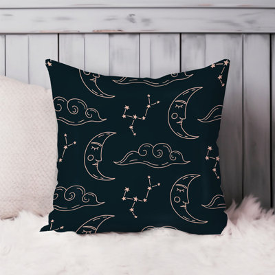 Astrology and Space Celestial Clouds & Moon Pattern I Bohemian