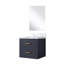 Bleu 20 po Meuble-lavabo avec comptoir en acrylique et cadre en bois massif X 18
