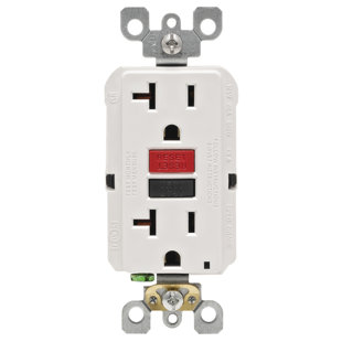 Leviton SmartlockPro 20 Amp 125 Volt Duplex Watthite GFCI Outlet 5-20R 1 Pack