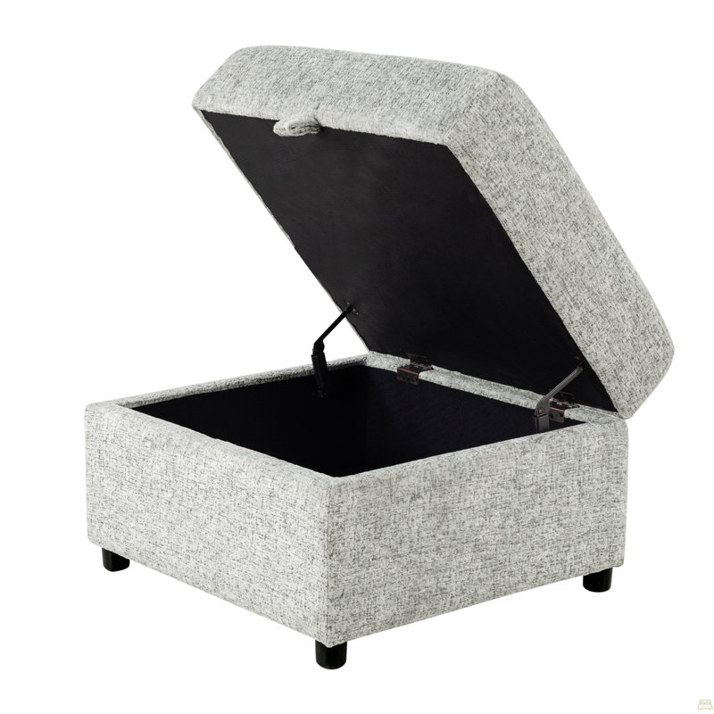 Canapé modulaire en nickel Emiliano avec 3 coussins et repose-pieds avec rangement