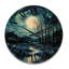 Horloge murale en bois massif Meave-1074235537