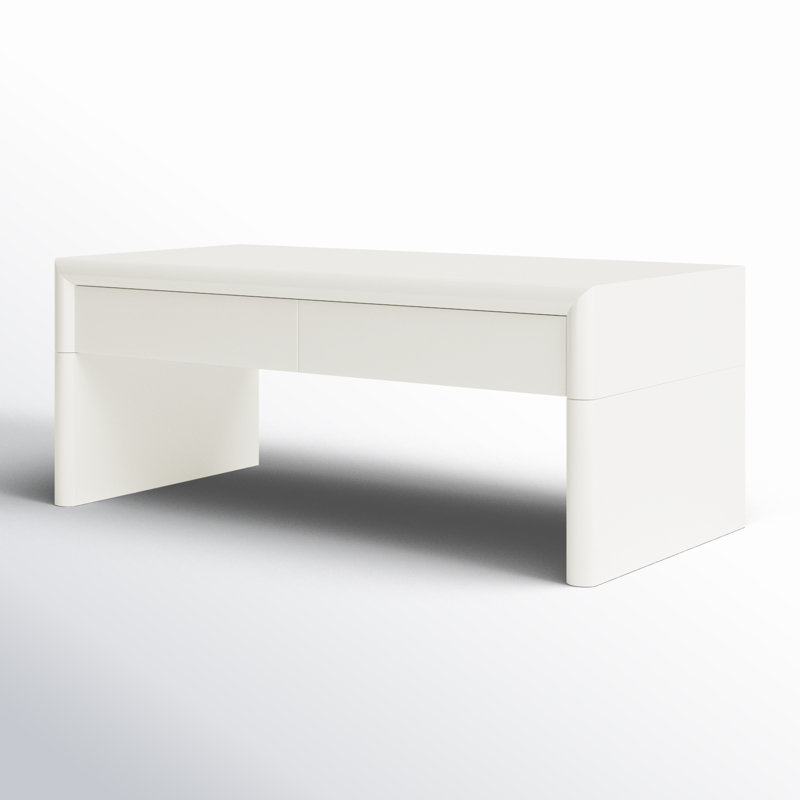 Table basse avec rangement Vandalia, Ivoire