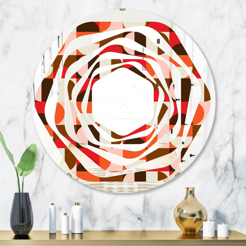 Miroir mural Whirl, H 23,6 po x l 23,6 po