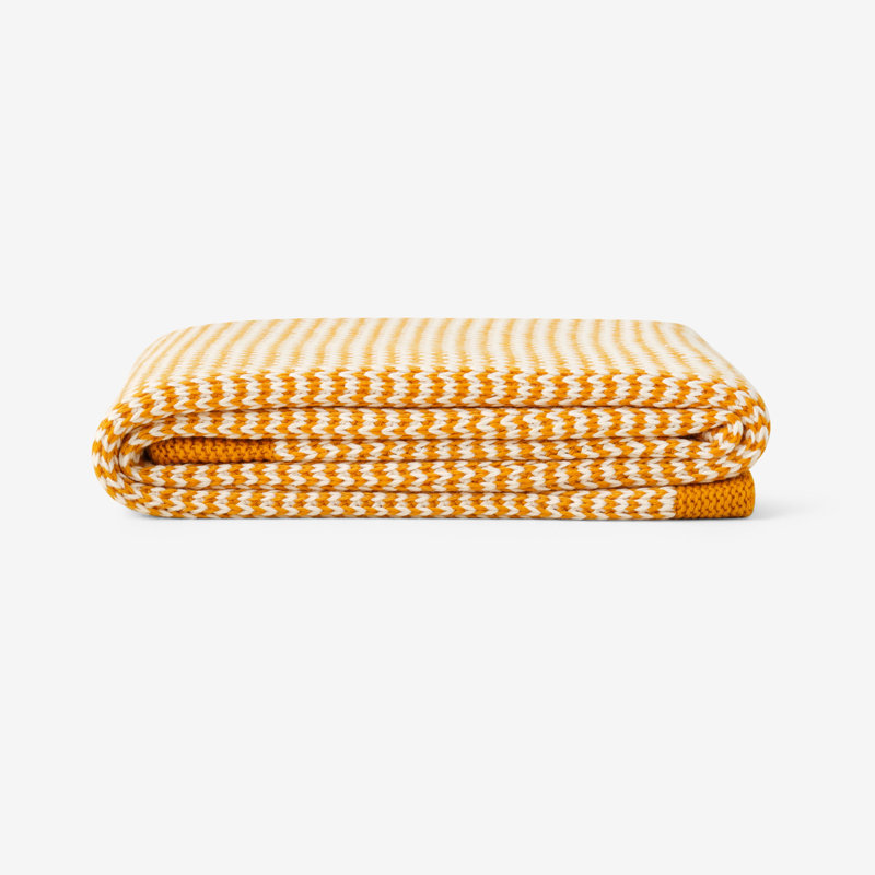 Lecia Throw Blanket, Mustard