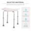 Plastic Non-Slip Portable Bathroom Stool White