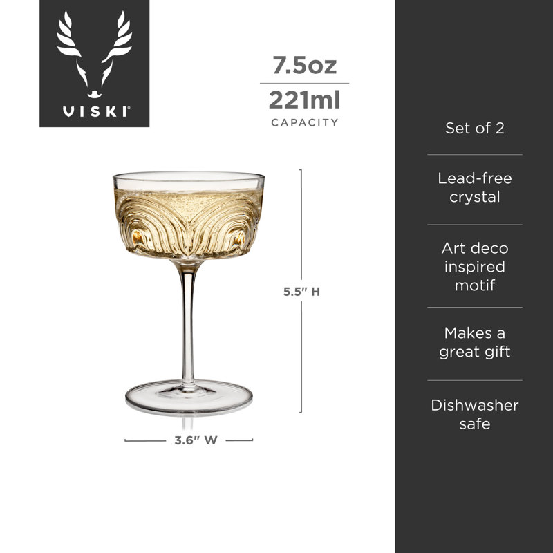 Milo Crystal Cocktail Coupes