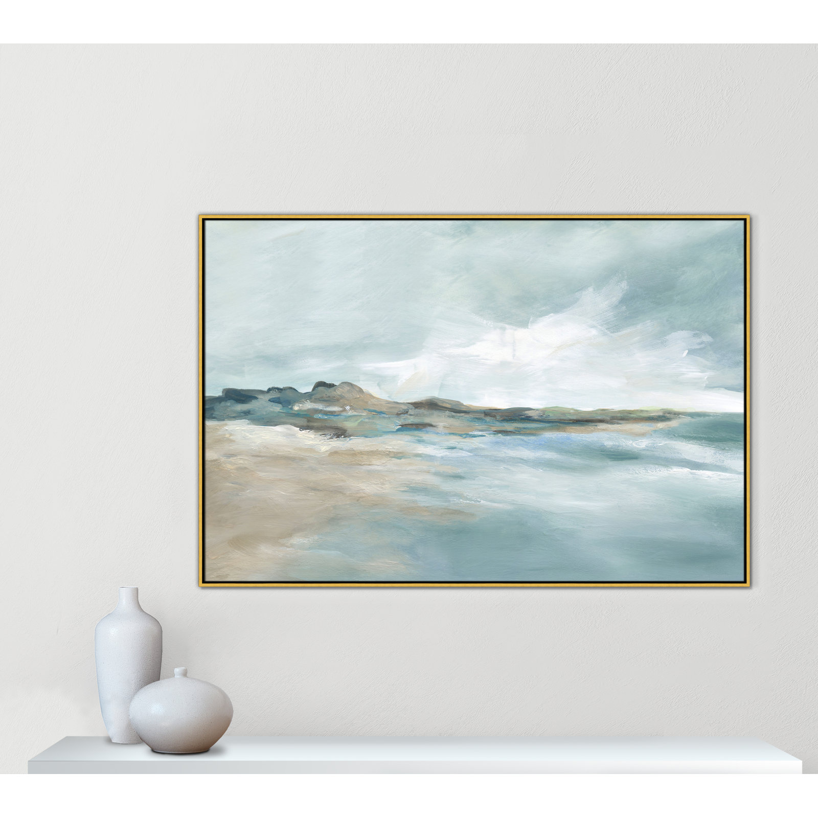 Coralie "Sandpoint" Print by Carol Robinson, 41.5" H x 61.5" W, Gold