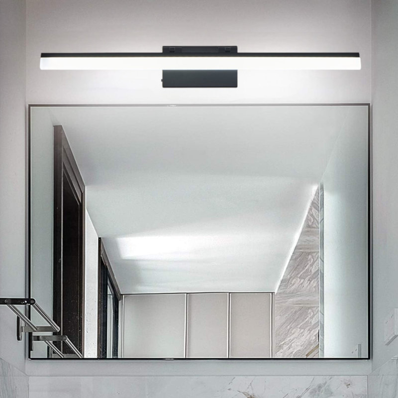 Luminaire de salle de bain moderne à DEL à intensité réglable à angle réglable de 180 °, H 7,30 po x l 31,50 po x P 4,30 po