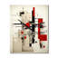 Red Retro Illustration - Modern Geometric Very Large Wall Clocks-99633333