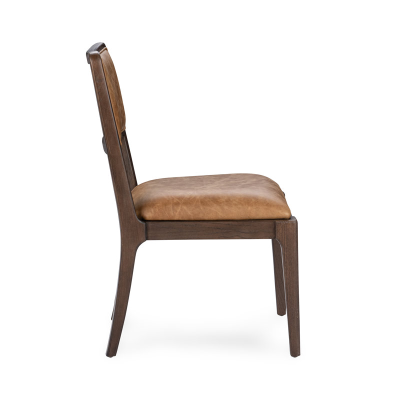Bigelow Leather Side Chair, Aztec Brown