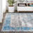 Stimpson Vintage Medallion Peacock Blue/Gray Rug-1278784490