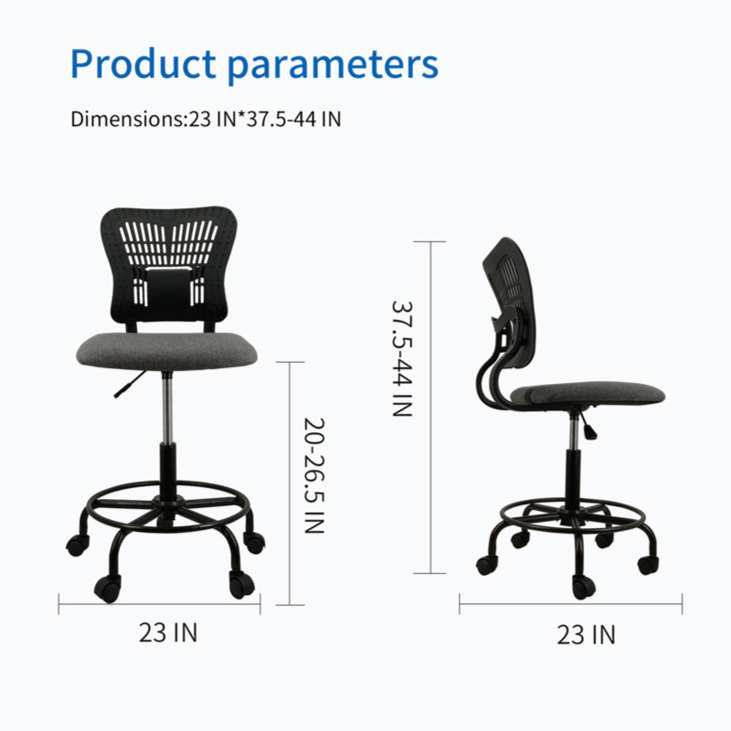Keair Task Chair, White/Black, White