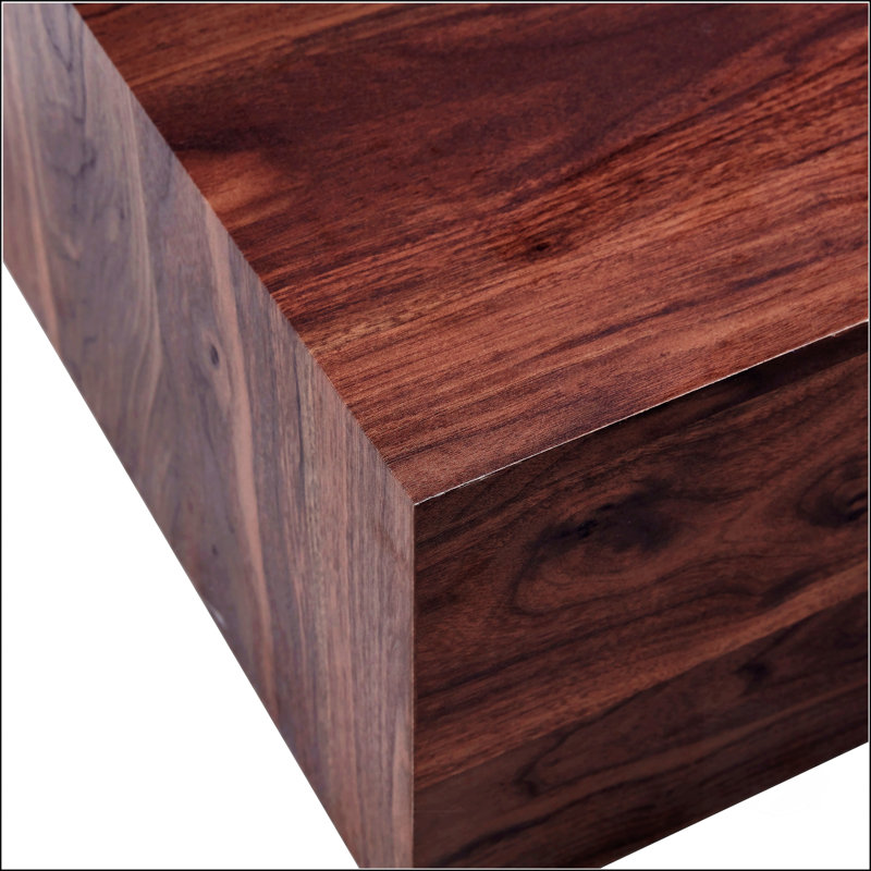 Table basse en bois aggloméré noyer