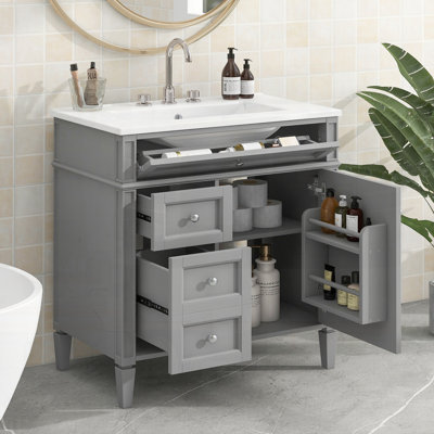 Meuble-lavabo moderne avec tiroirs supérieurs
