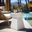 Tables de patio robustes, décor moderne blanc compact Mgo pour l'extérieur