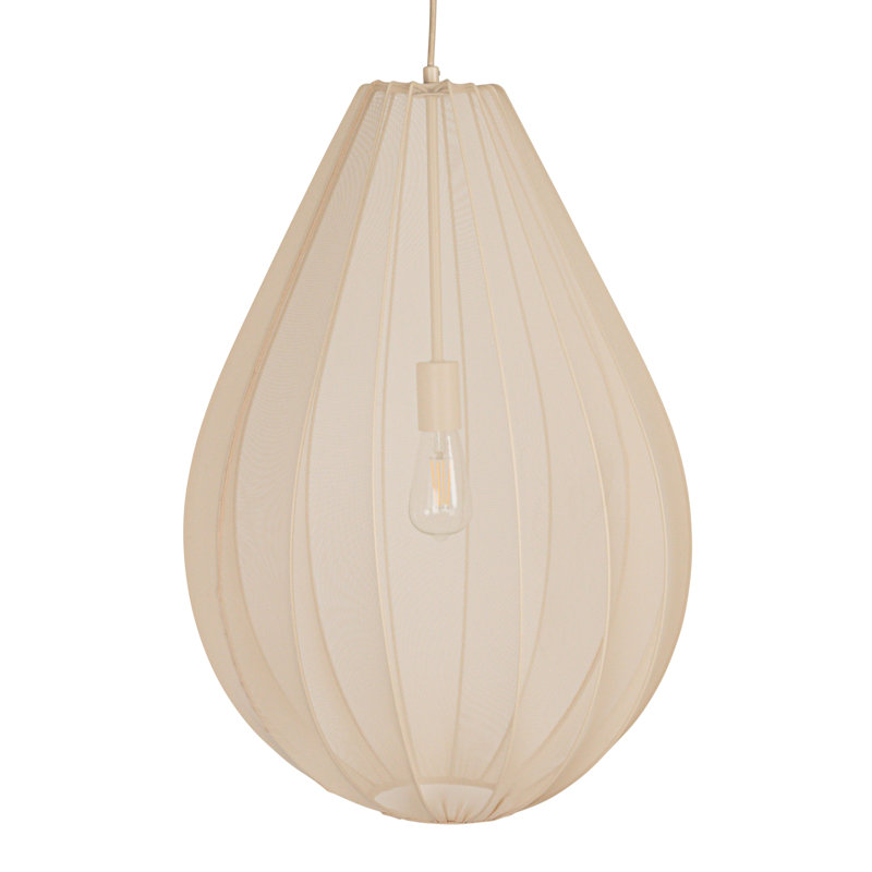 40 Watt Hanging Cocoon Fabric Pendant Lamp