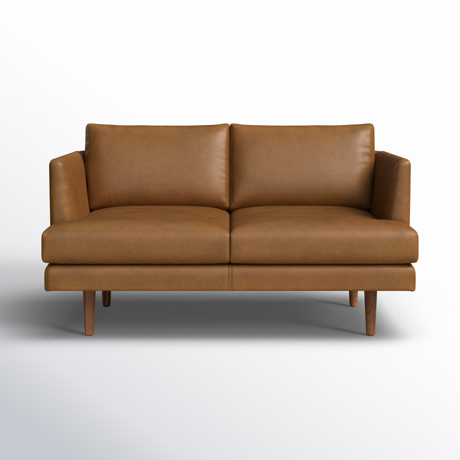 Miller 56" Genuine Leather Loveseat Sofa - Thumbnail 3