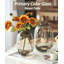 Vase en verre rond de 10 pouces, vase à fleurs de couleur claire pour centre de table à longue tige, décoration moderne faite à la main pour table et tablette