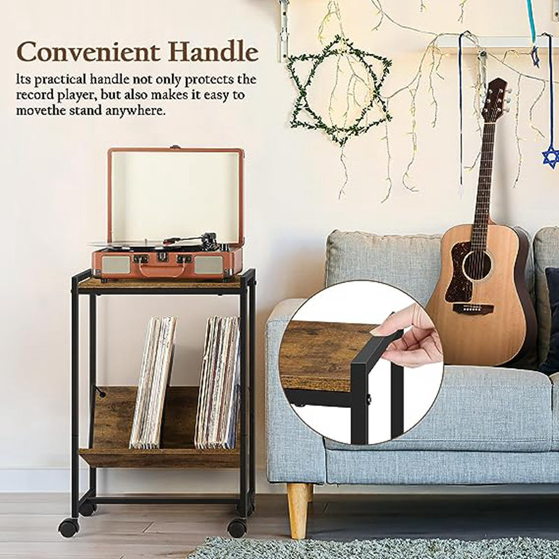 25.4 " H Media Shelves, Black Gray Oak