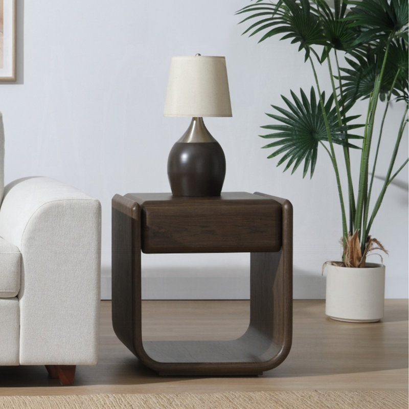 Dark Walnut End Table w/Drawer